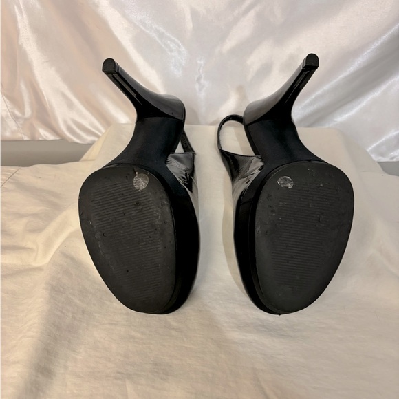 Jessica Simpson black patent leather platform heels. Heel 6”, size 9 - Picture 4 of 7